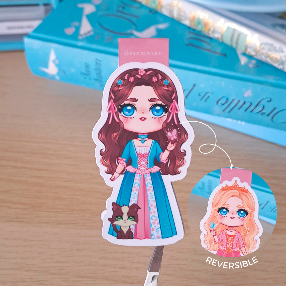 Marcapáginas magnético Barbie, La Princesa y La Costurera